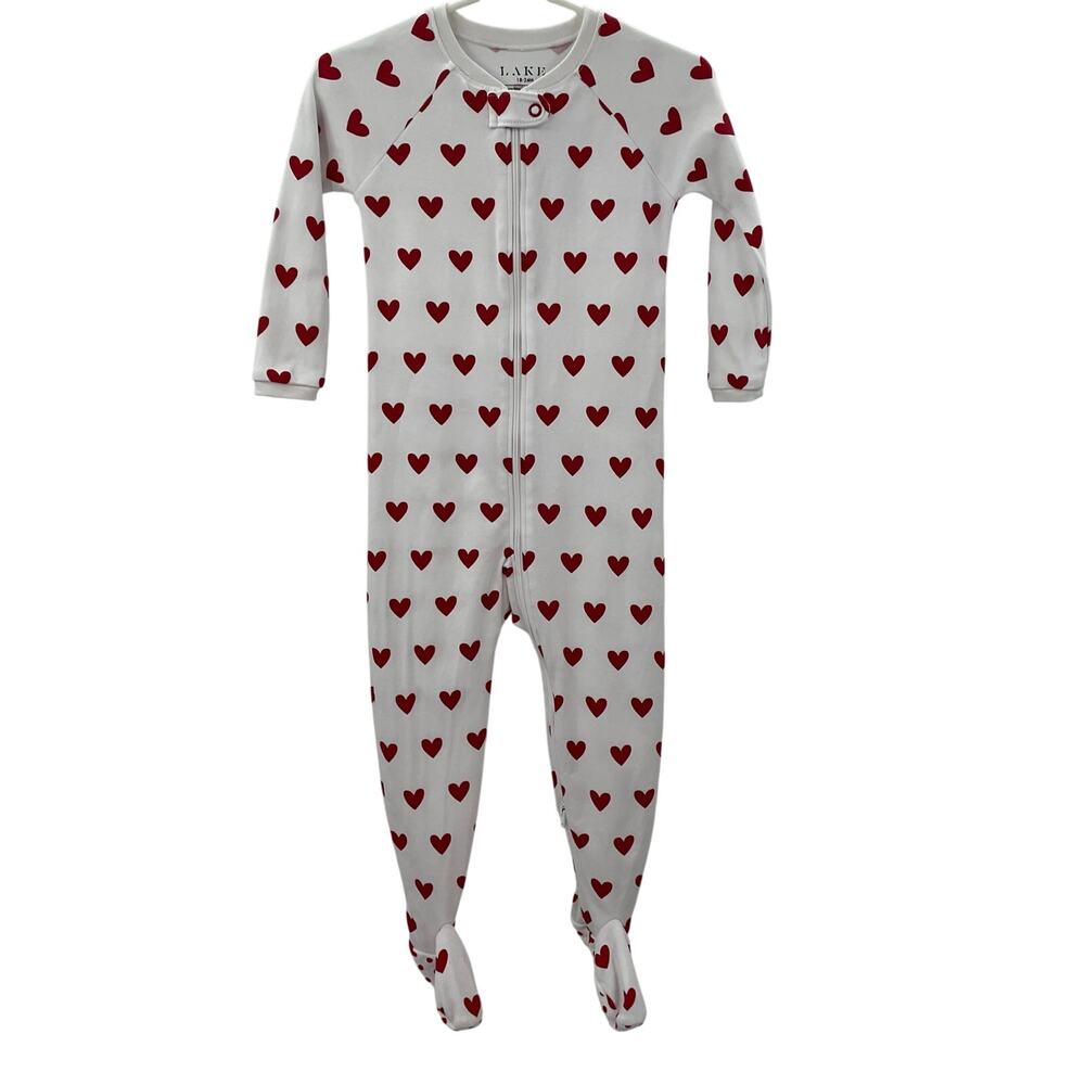LAKE Pajamas Baby Pajamas Red Heart 18-24 Months